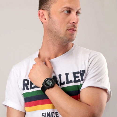 Herreur til mænd Sector Expander - digitalt armbåndsur, sort nylonrem