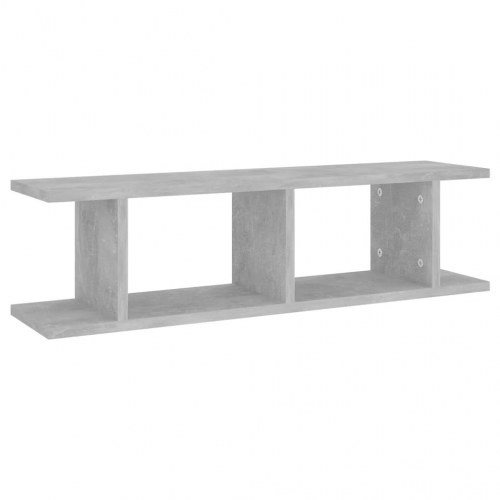Væghylder 2 stk. 75 x 18 x 20 cm - betongrå