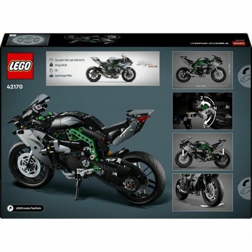 Byggesæt Lego Technic 42170 Kawasaki Ninja H2R - Sort, 643 dele