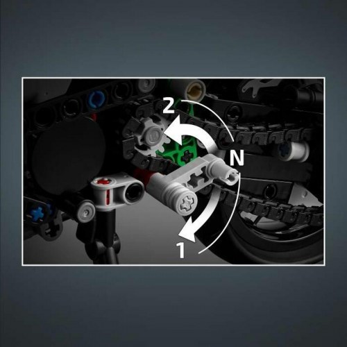 Byggesæt Lego Technic 42170 Kawasaki Ninja H2R - Sort, 643 dele