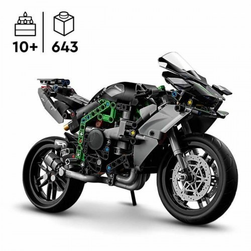 Byggesæt Lego Technic 42170 Kawasaki Ninja H2R - Sort, 643 dele