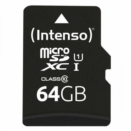 INTENSO microSDXC hukommelseskort 64 GB med adapter - Class 10