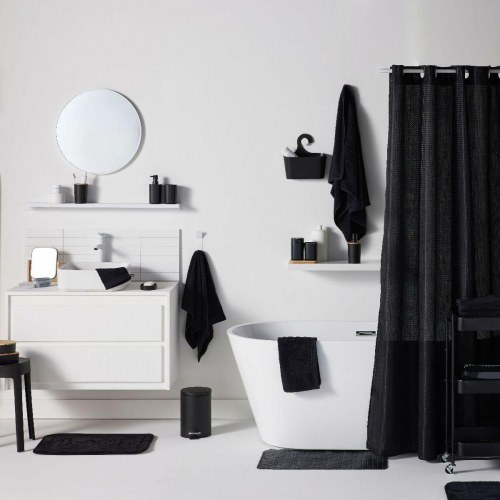 Bademåtte skridsikker TODAY UTILITY - sort 40 x 60 cm