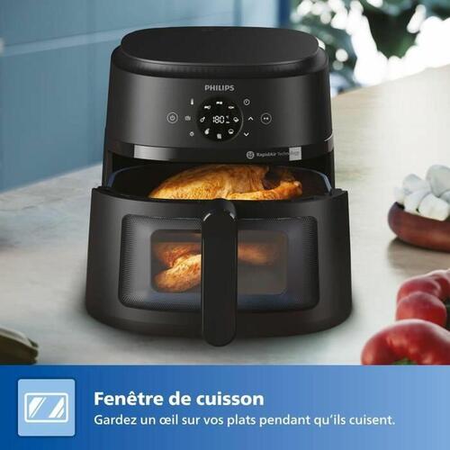 Airfryer Philips NA230/00 - sort 6,2 l, 1.700 W