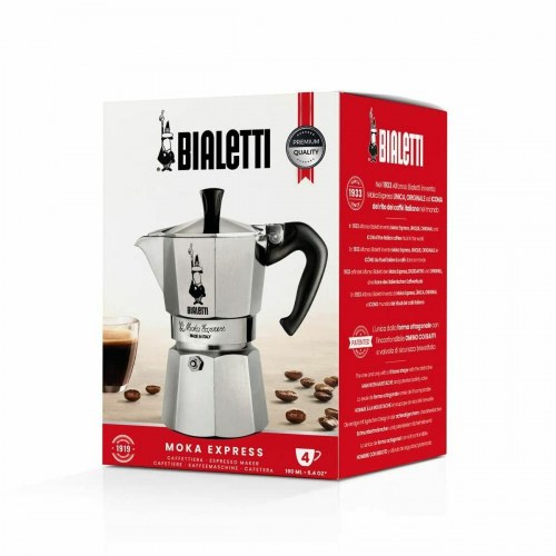 Espressokande Bialetti Moka Express 4 kopper - sølv, aluminium