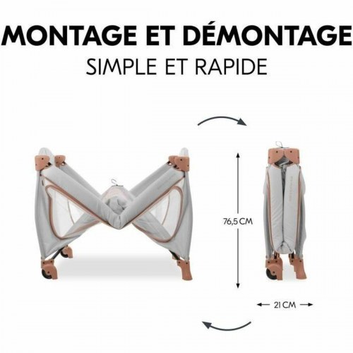 Rejseseng Hauck - brun, foldbar vugge til baby
