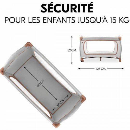 Rejseseng Hauck - brun, foldbar vugge til baby