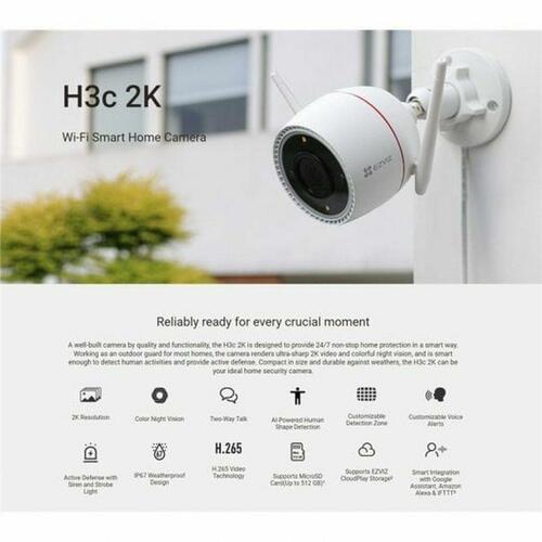 Overvågningskamera Ezviz H3C 2K - Wi‑Fi, 3 MP, IP67