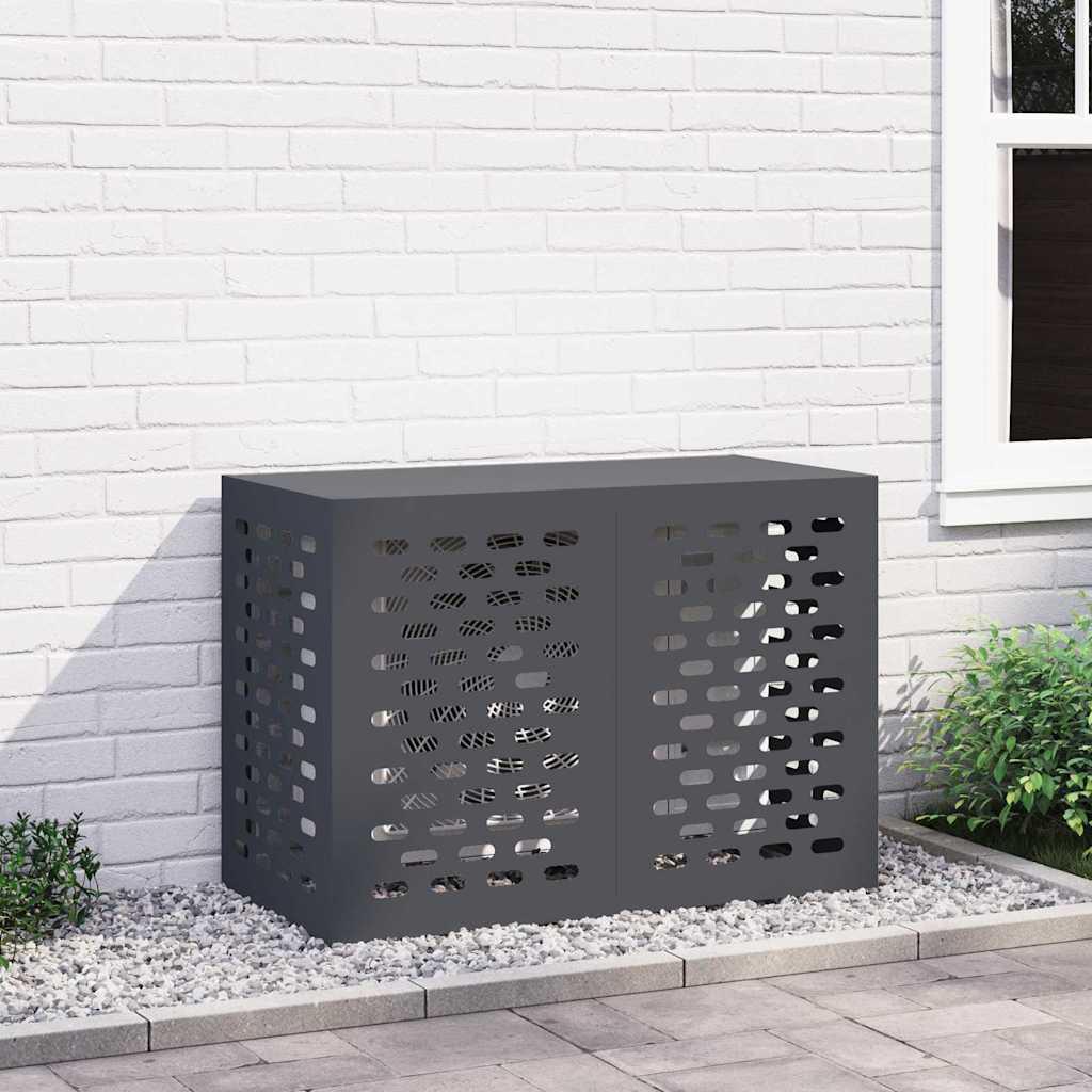 Air Conditioner Cover Antracit 100 x 50 x 70 cm Stål