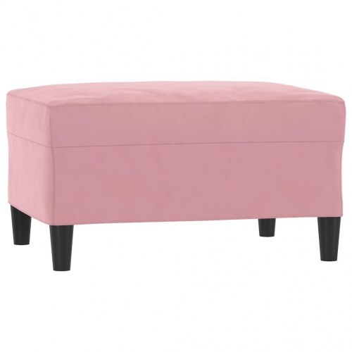Sofasæt i velour med puder - 3 dele, lyserød