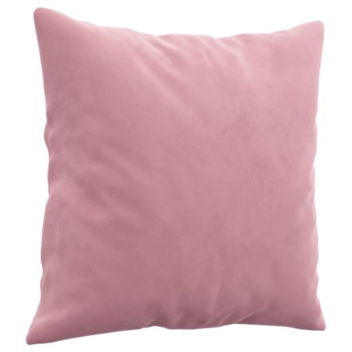 Sofasæt i velour med puder - 3 dele, lyserød