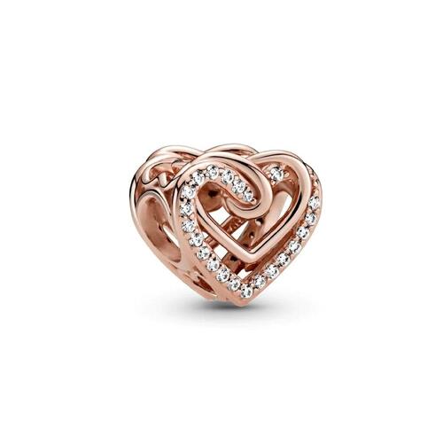 Charm til armbånd Pandora Sparkling Entwined Hearts - dame