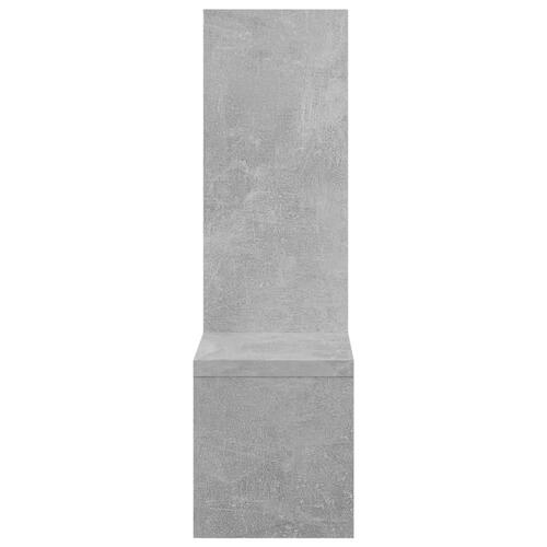 Væghylder 2 stk. 50x15x50 cm spånplade betongrå
