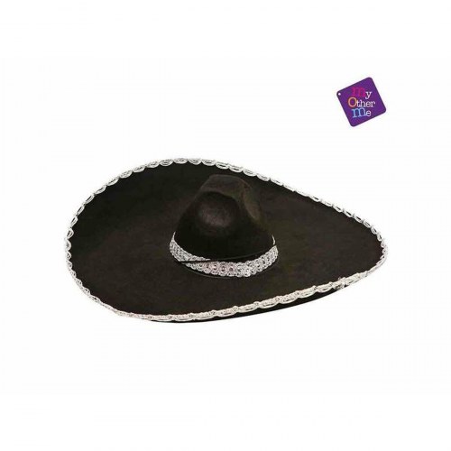 Mexicansk hat - sort, Ø 60 cm, voksen