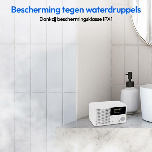 Bærbar radio Medion mini, hvid - DAB/digital, Bluetooth 5.3