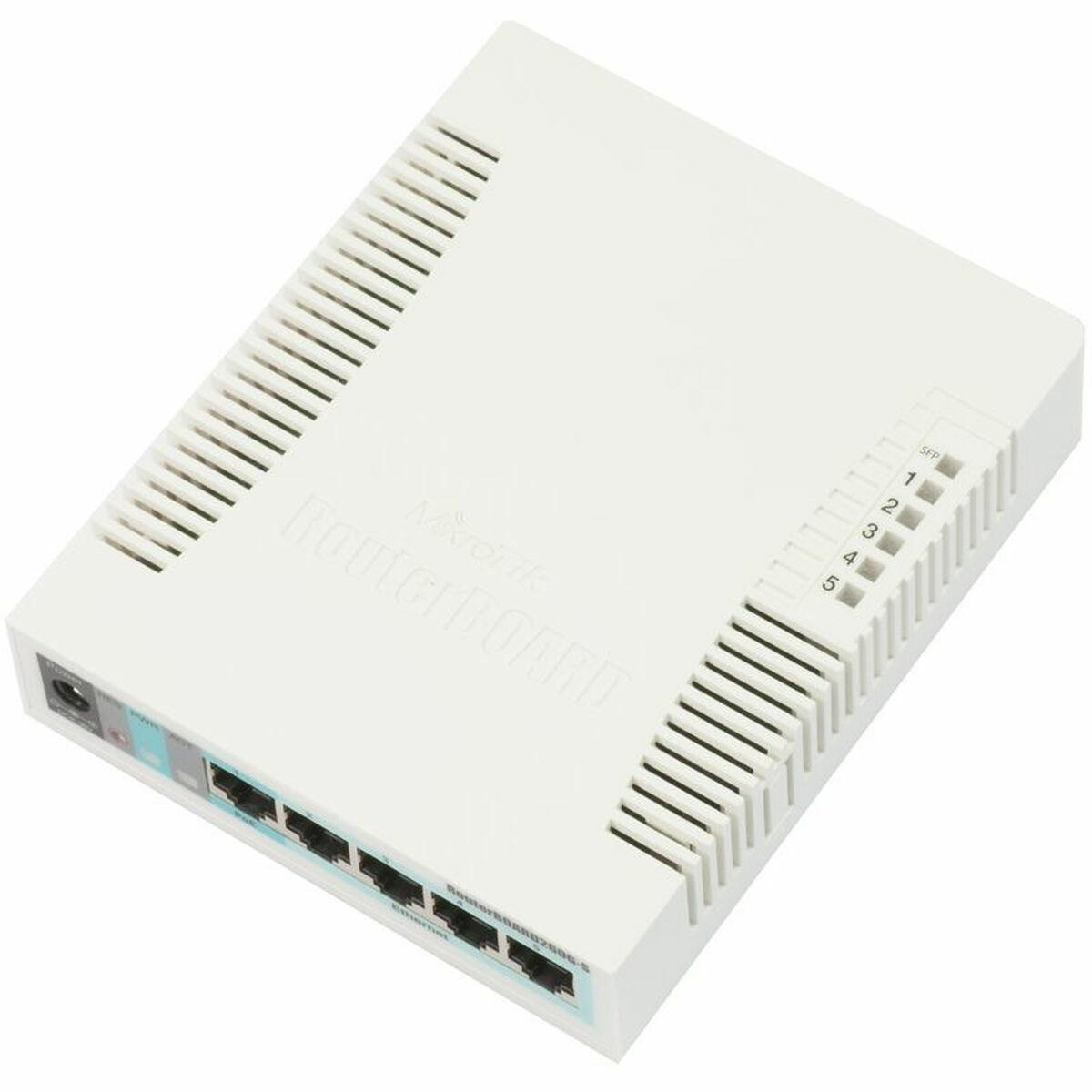 Netværksswitch Mikrotik RB260GS (CSS106-5G-1S) - 5x RJ45, hvid