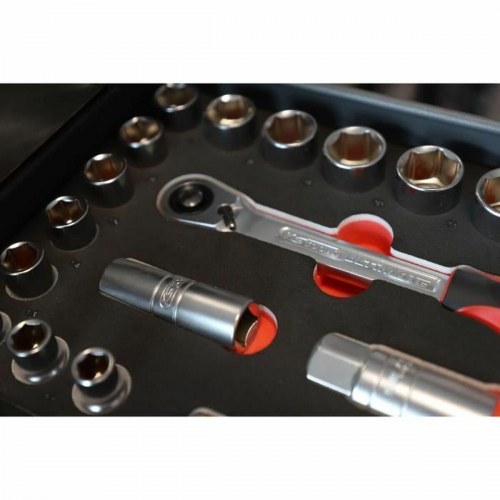 Topnøglesæt KS Tools - sort, metal