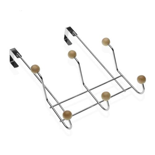 Knagerække til dør Sis polypropylen Jern (5 x 28,5 x 21 cm)