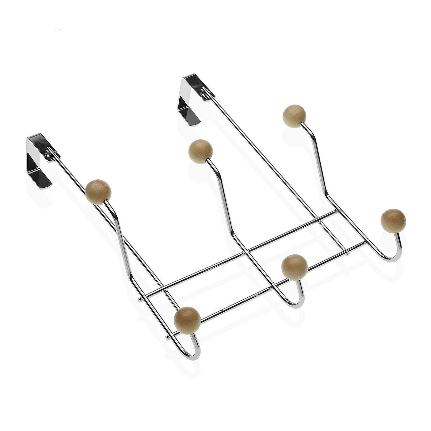 Knagerække til dør Sis polypropylen Jern (5 x 28,5 x 21 cm)