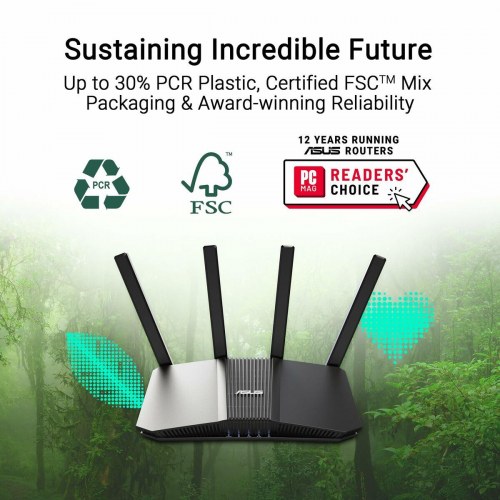 WiFi router Asus - sort, USB 3.2, RJ45 Ethernet LAN