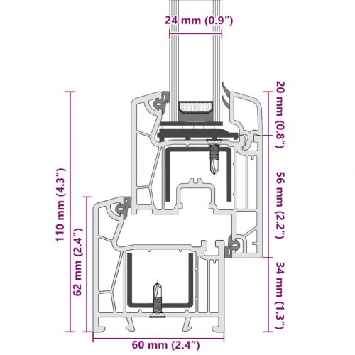 Kældervindue "RISOR" 100x60 cm dreje-kip DIN højre hvid