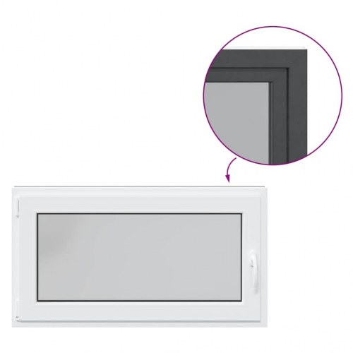 Kældervindue RISOR 110x60 cm Tilt&Drej DIN venstre antracitgrå