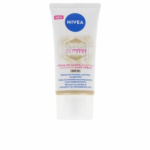 Håndcreme med solfaktor Nivea Luminous 630 Anti-plet 50 ml SPF 15