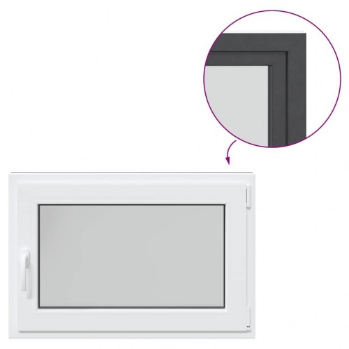 Kældervindue "RISOR" 90x70 cm dreje-kip DIN højre antracit