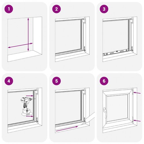 Kældervindue RISOR 60x60 cm Tilt&Drej DIN venstre hvid