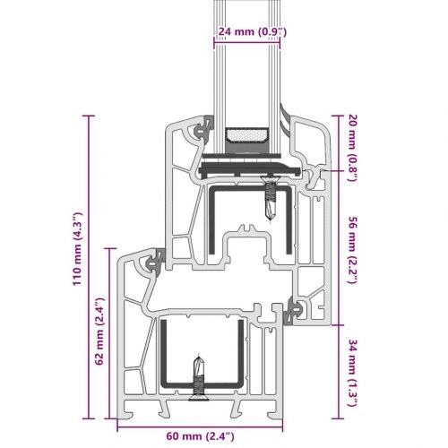 Kældervindue RISOR 60x60 cm Tilt&Drej DIN venstre hvid