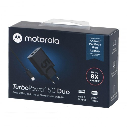 Vægoplader Motorola SJMC502 50W - USB‑C + USB-A (EU)