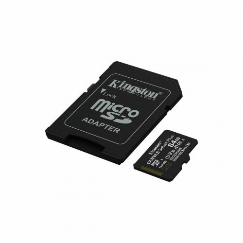 MicroSD-kort Kingston 64 GB med adapter (Canvas Select Plus, UHS-I U1)