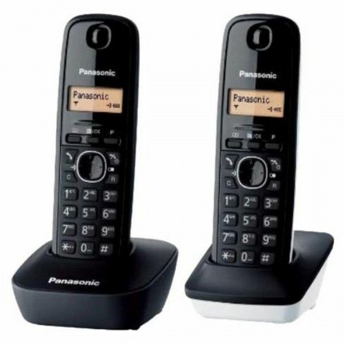 Trådløs telefon Panasonic KX-TG1612 - sort/sort-hvid (DECT, 2 håndsæt)