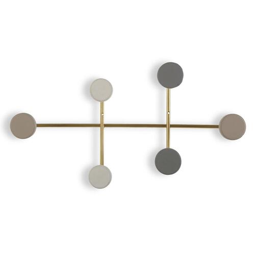 Knagerække Metal Træ MDF (6,5 x 22 x 41 cm)