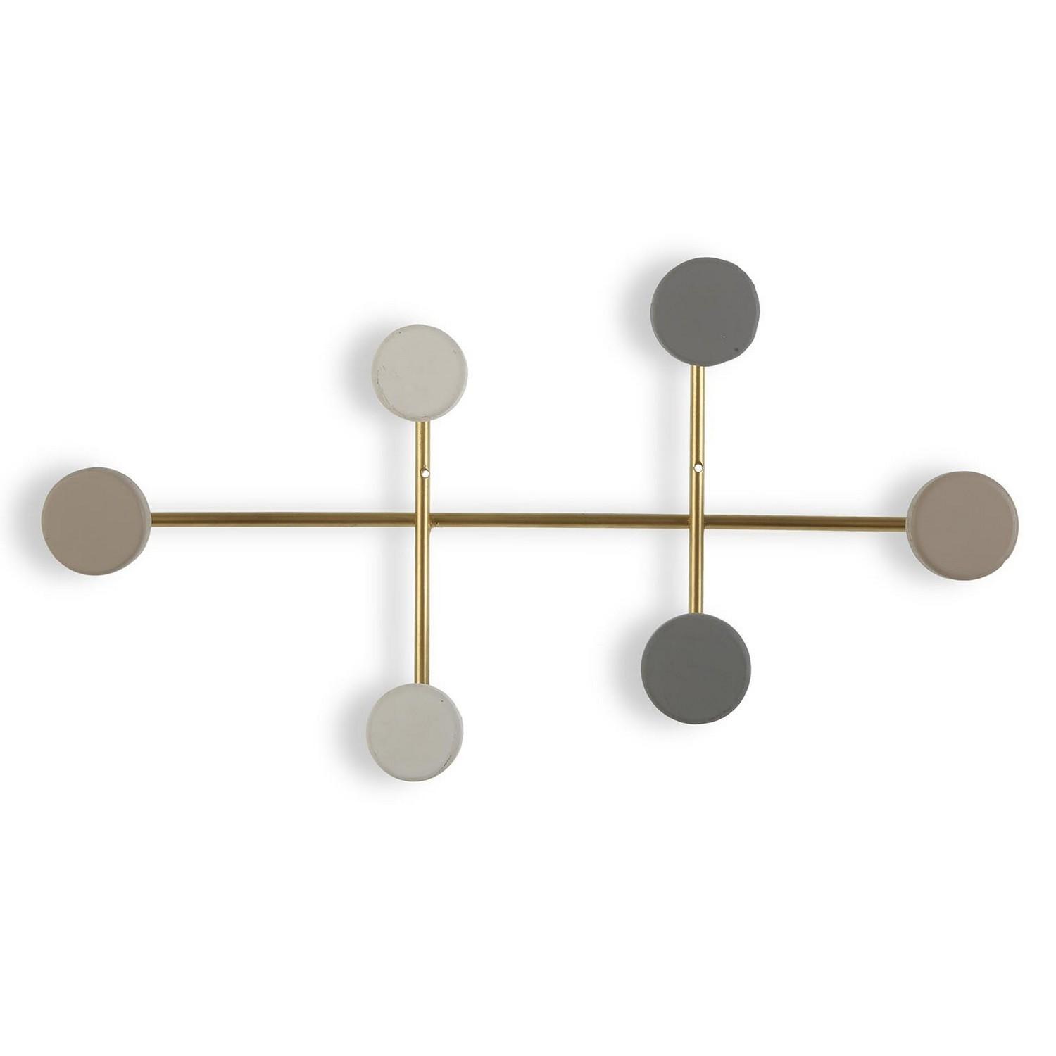 Knagerække Metal Træ MDF (6,5 x 22 x 41 cm)