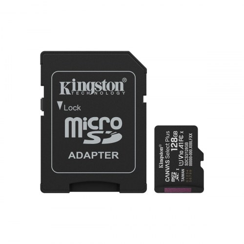 MicroSD-hukommelseskort Kingston 128 GB med SD-adapter