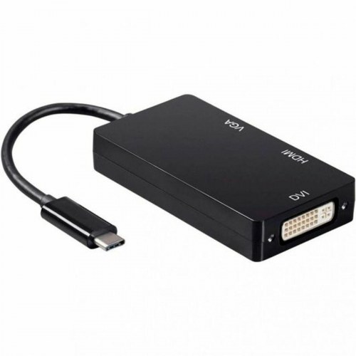 USB-C adapter til VGA/HDMI/DVI - Aisens - Sort 15 cm