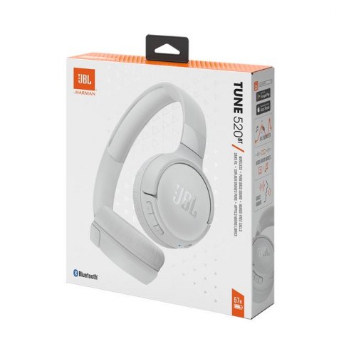 Trådløse hovedtelefoner JBL Tune 520BT – on-ear – hvid