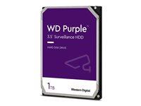 Harddisk 3,5" til overvågning - Western Digital WD Purple 1 TB SATA 6 Gb/s
