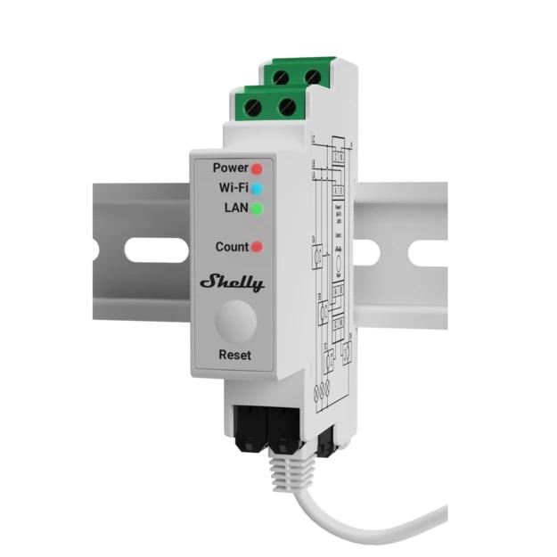 Elmåler til DIN-skinne - Shelly Pro 3EM 120 A med Wi‑Fi, LAN og BT