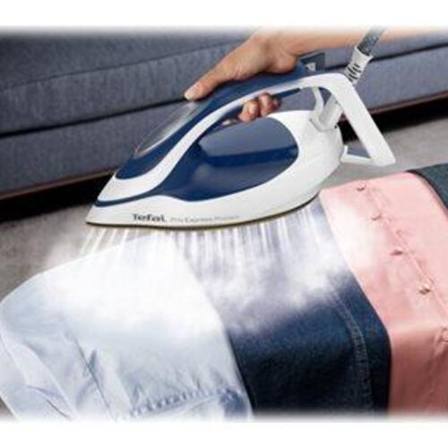 Dampstation strygejern Tefal Pro Express Protect GV9221 – 2.600 W, hvid/blå