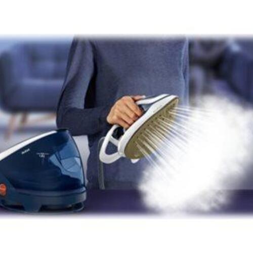 Dampstation strygejern Tefal Pro Express Protect GV9221 – 2.600 W, hvid/blå