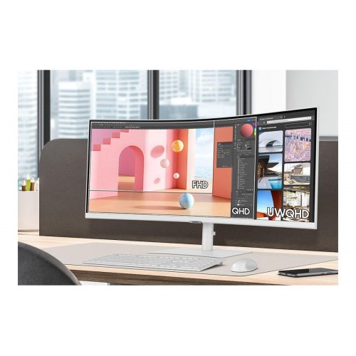 Skærm Samsung ViewFinity S6 34" kurvet UWQHD 100 Hz (Thunderbolt 4)