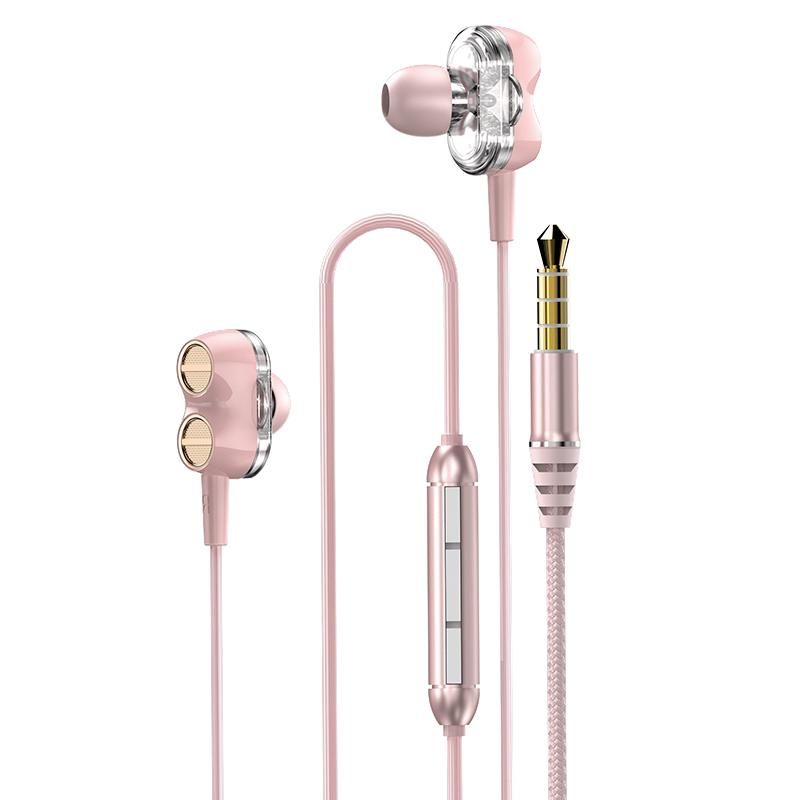 In-ear hovedtelefoner 3,5 mm med mikrofon - Dudao X15, 1,2 m, lyserÃ¸d