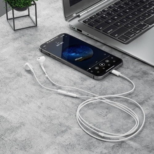 Høretelefoner med Lightning og mikrofon – Dudao X14+, hvid