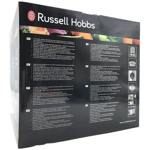 Dampkoger – Russell Hobbs Cook@Home, 9 liter, børstet rustfrit stål