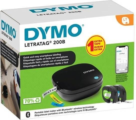 Etiketprinter Dymo LetraTag 200B Valuepack  Bluetooth, sort