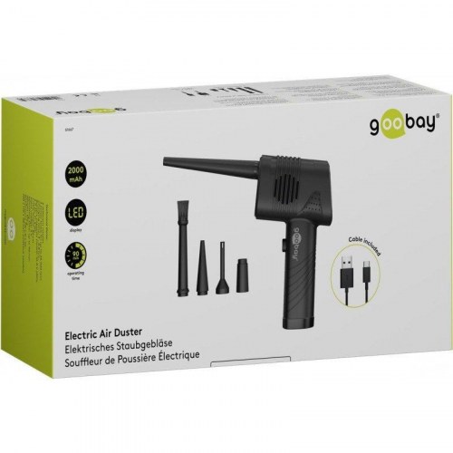 Elektronikrenses blæser – Goobay trådløs håndholdt støvblæser, 5 mundstykker