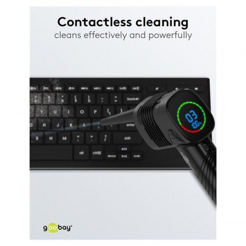 Elektronikrenses blæser – Goobay trådløs håndholdt støvblæser, 5 mundstykker