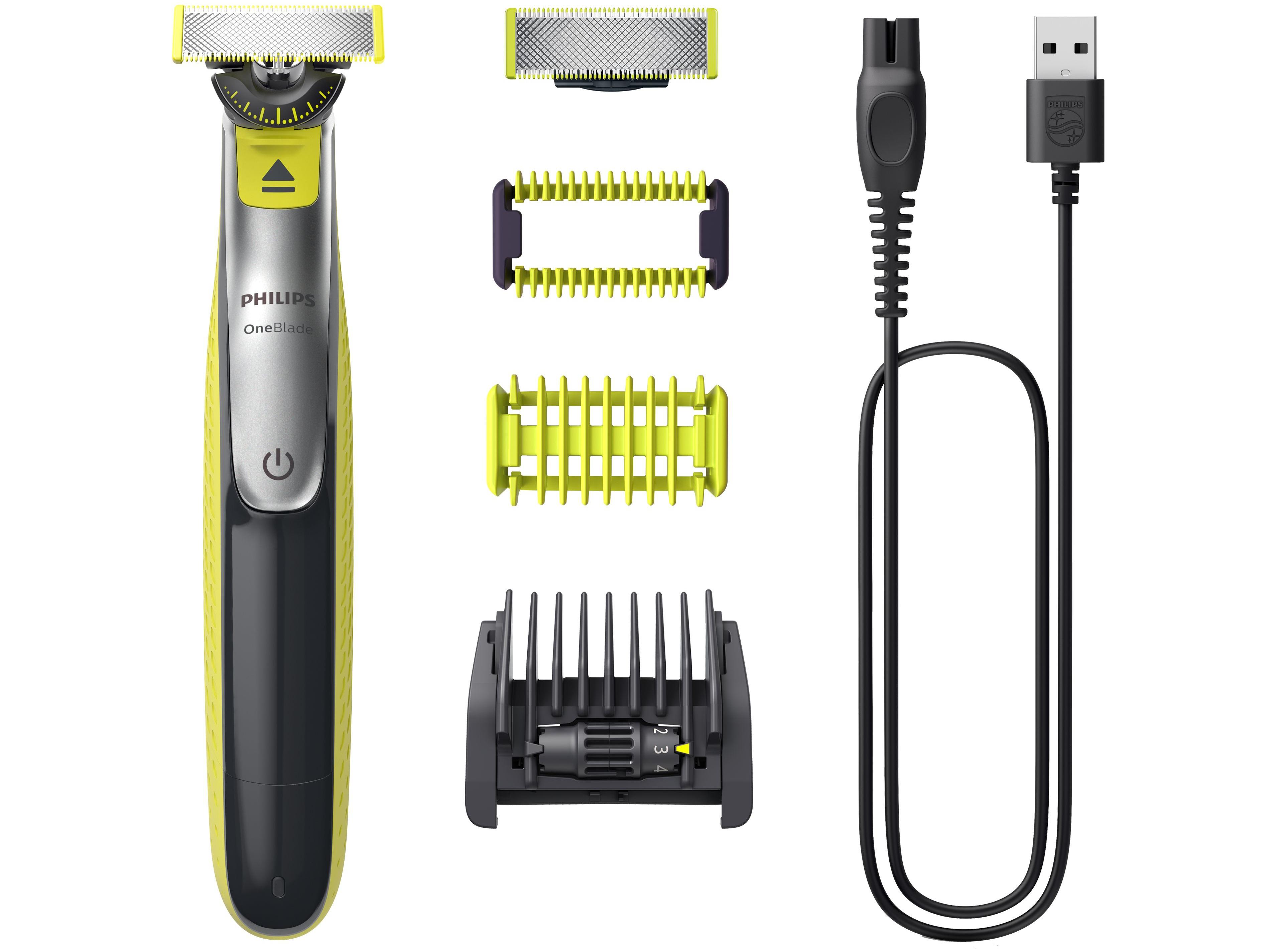 Barbermaskine Philips OneBlade 360 QP2834/20 – trådløs, limegrøn/grå